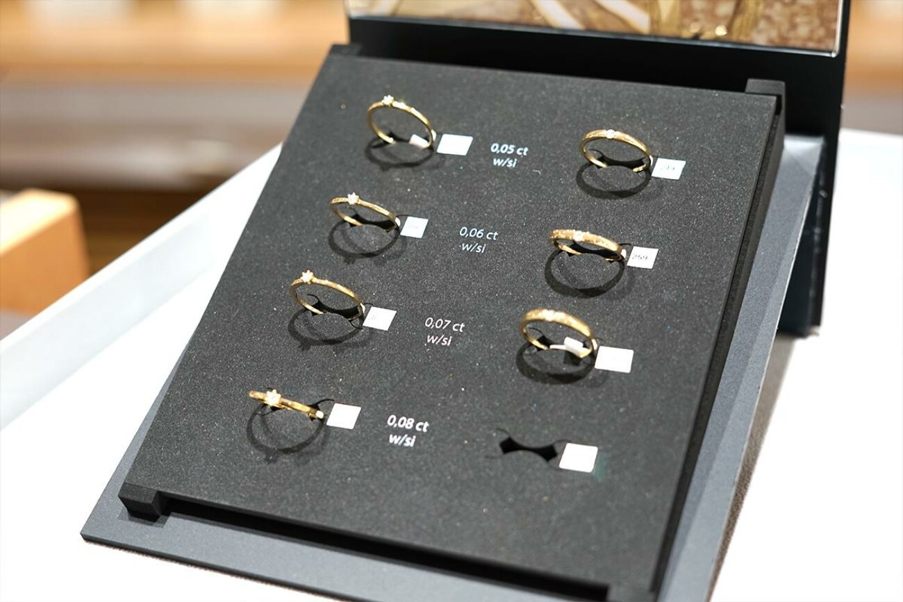 Trauringe w/si mit unterschiedlichem Carat